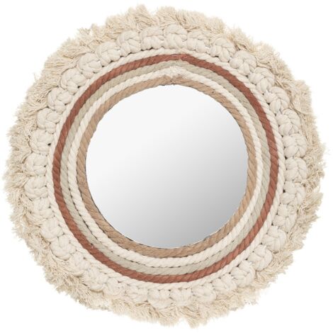 Atmosphera Mirror Wonder D40, D.40x1,8 cm - beige
