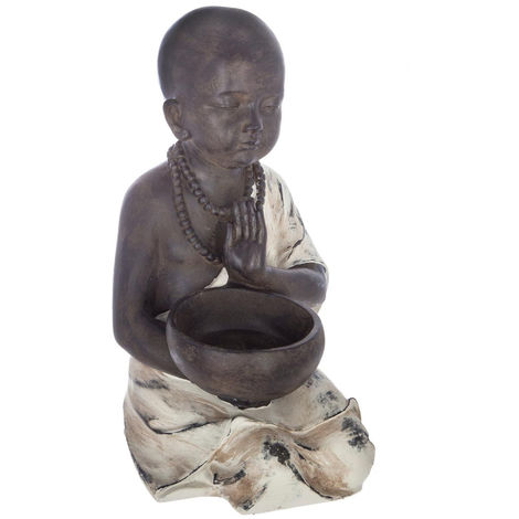 Atmosphera - Objet décoratif Bouddha assis en Résine H 34 cm - Boudda Assis