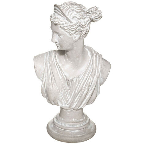 Atmosphera - Objet décoratif Buste Diane en Résine H 30 cm - Beige