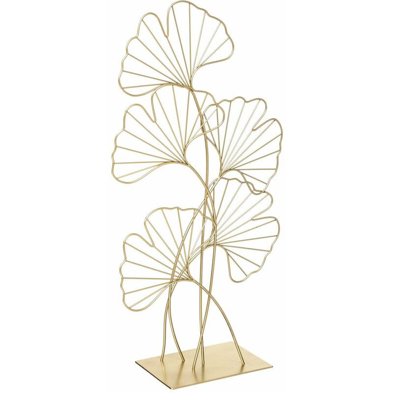 Décoration en métal ginko, 57 cm, feuilles de ginkgo