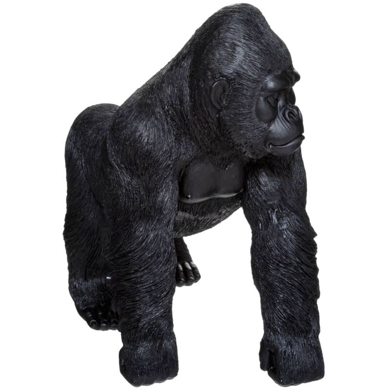 Atmosphera - Statue gorille en mouvement noir H37cm créateur d'intérieur