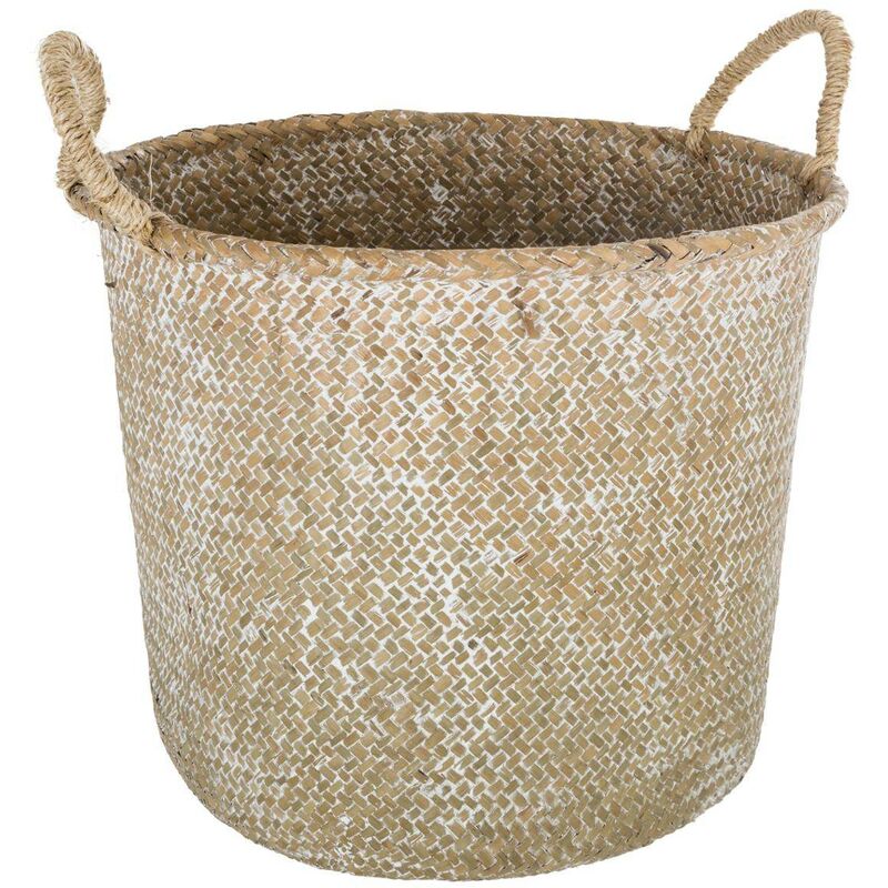 Panier Julian roseau blanc 37,5x27cm Atmosphera créateur d'intérieur