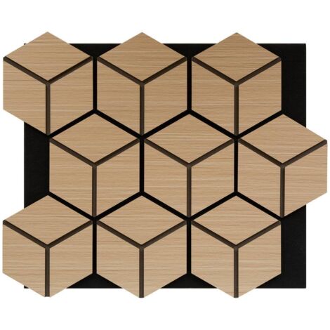 Atmosphera – Panneau décoratif mural Clint beige 56x69cm – MDF haute densité – Décoration intérieure moderne – Pour salons et bureaux