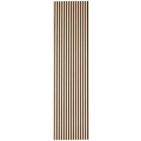 Atmosphera – Panneau décoratif mural en MDF effet chêne clair 240x60cm – Couche en feutrine pour amélioration acoustique – Décoration moderne