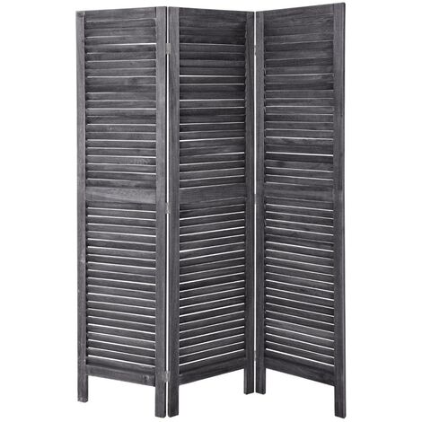 Atmosphera – Paravent en bois de paulownia gris H170cm – Dimensions 120x2cm – Décoration intérieure élégante – Créez des espaces privés