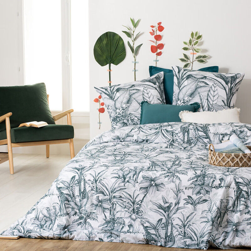 Atmosphera - Parure de lit Jouy coton 240x220cm créateur d'intérieur