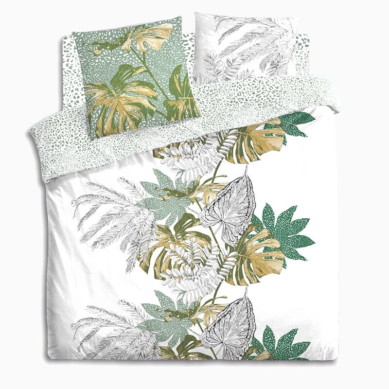 Parure De Lit Imprimé Monstera 240x220 Atmosphera