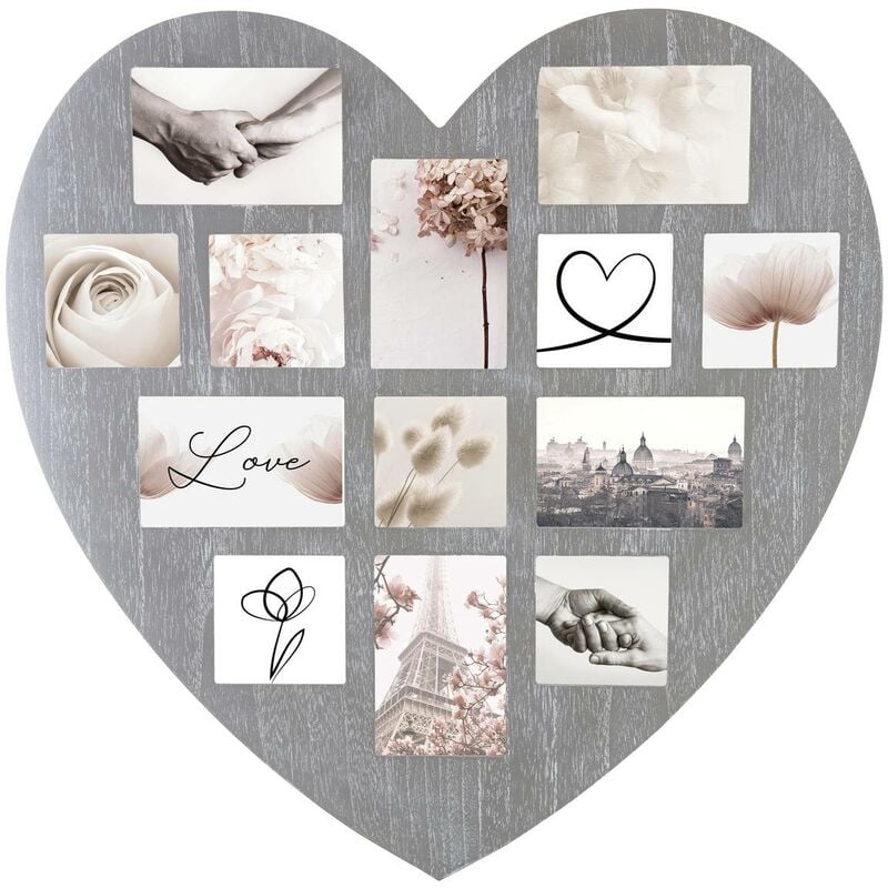 Pêle-mêle Patine coeur 13 photos Atmosphera créateur d'intérieur