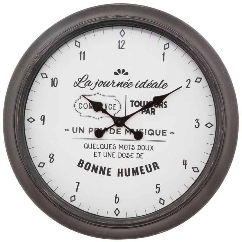Atmosphera - Horloge Citation D60cm créateur d'intérieur