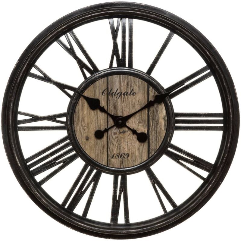 Atmosphera - Horloge Liam D46 cm noir D46cm créateur d'intérieur