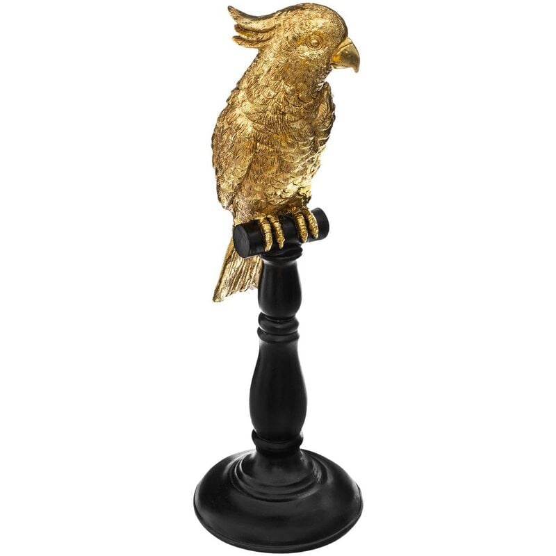 Statuette perroquet doré H33cm Atmosphera créateur d'intérieur