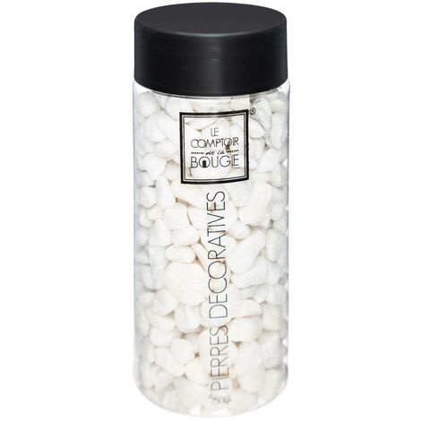 Atmosphera – Pierres décoratives blanches 750g – Galets en grès pour compositions florales – Décoration intérieure élégante