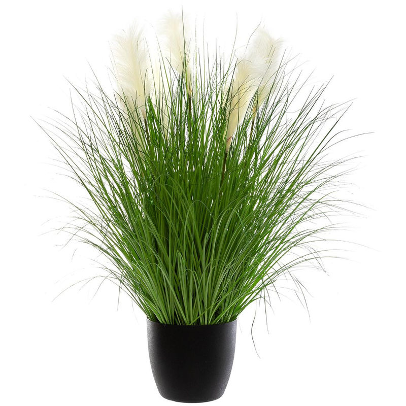 Atmosphera - Plante artificielle Bouquet d' Herbes dans un Pot h 105 cm Vert