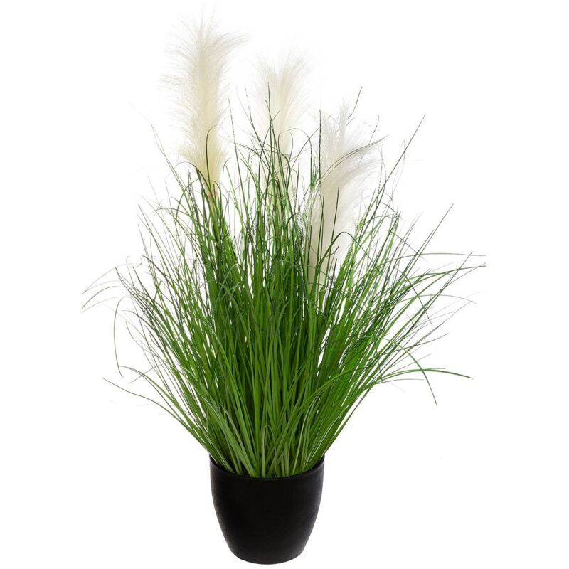 Atmosphera - Herbe artificielle en pot H70cm créateur d'intérieur