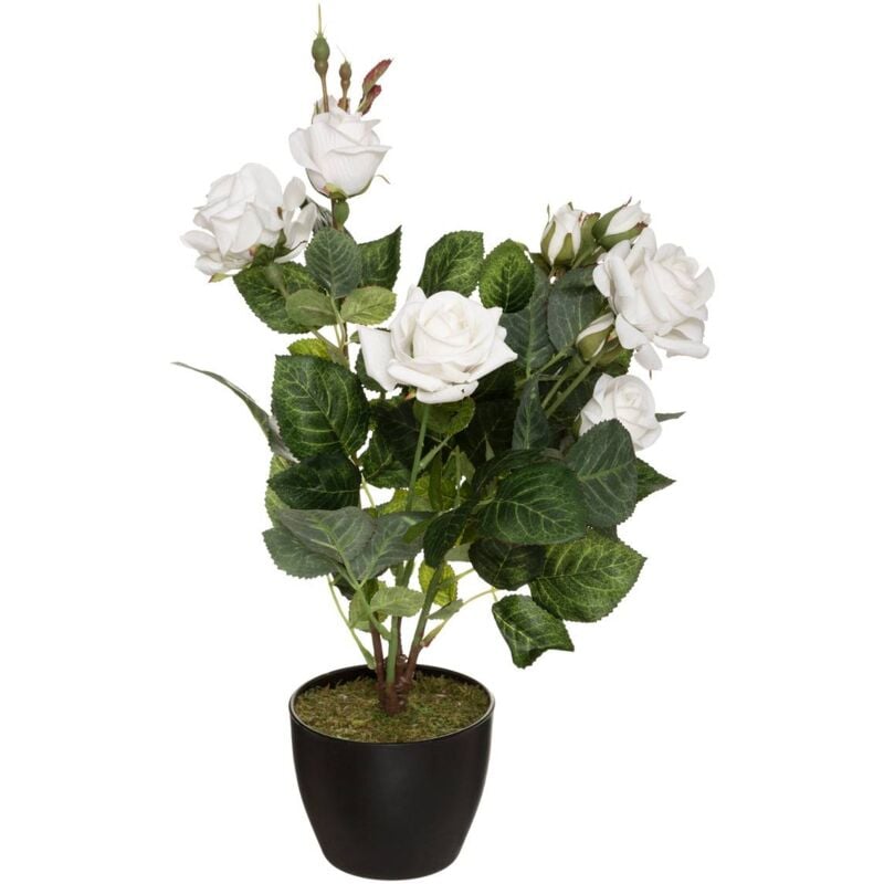 Atmosphera - Rosier artificiel pot ciment H43cm créateur d'intérieur