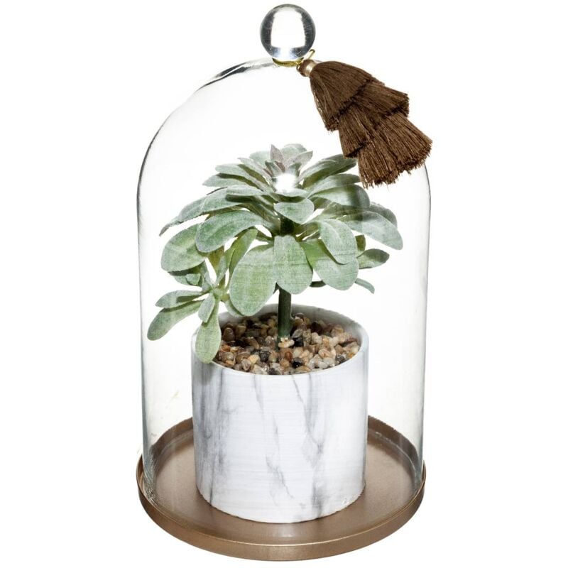 Atmosphera - Plante artificielle à suspendre avec cloche Suite métal H25cm créateur d'intérieur