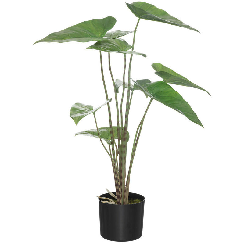Atmosphera - Plante artificielle Zebrina en pot h 74 cm Noir