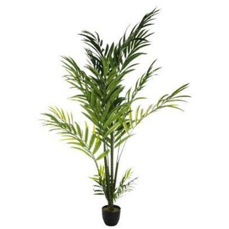 Atmosphera – Plante verte artificielle palmier areca 230 cm – Tronc texturé – Pot lesté pour stabilité – Décoration intérieure tropicale