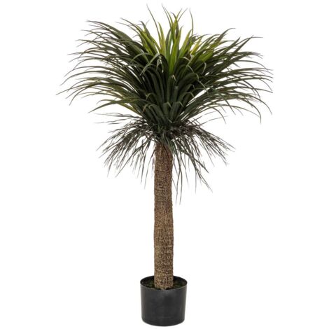 Atmosphera – Plante verte artificielle Yucca en pot H 150 cm – Résistante aux chocs – Dimensions pot D 22,8 cm – Décoration intérieure sans entretien