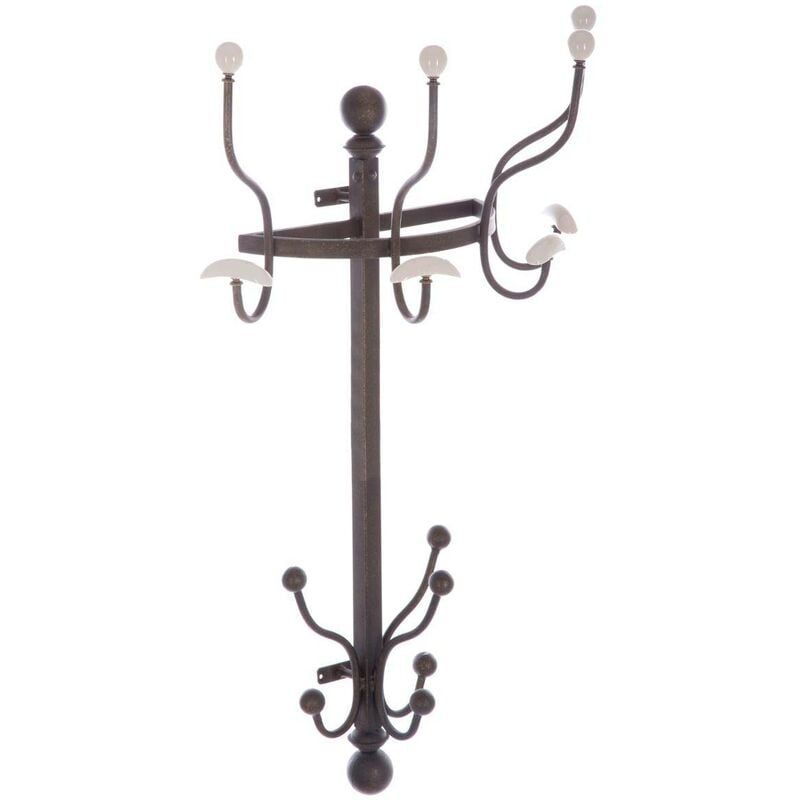 Atmosphera - Porte-manteau mural Boule métal noir 58x87cm créateur d'intérieur