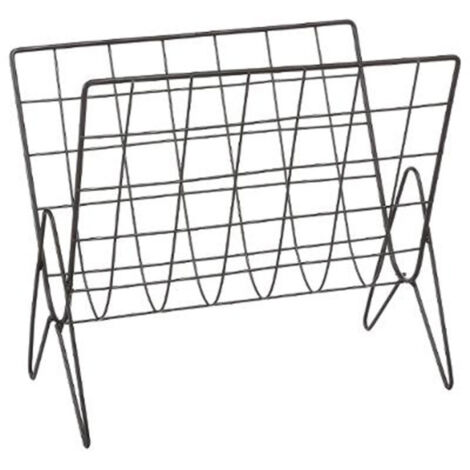 Atmosphera – Porte revue moderne 35cm en métal noir – Accessoire décoratif pour magazines – Design contemporain pour intérieur élégant