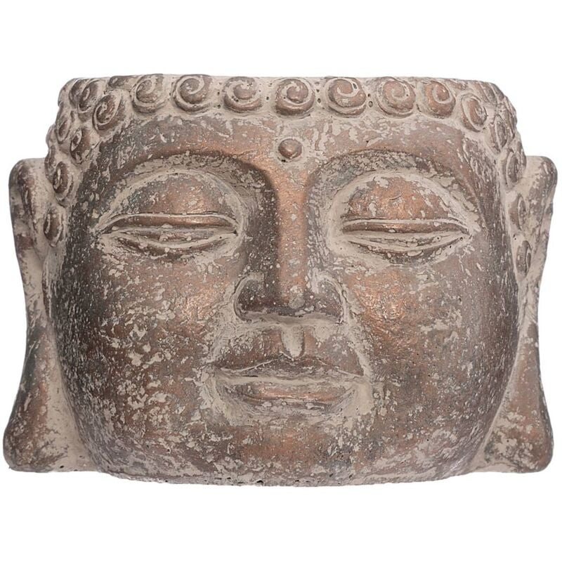 Atmosphera - Pot Bouddha - ciment - H9 cm créateur d'intérieur - Cuivre