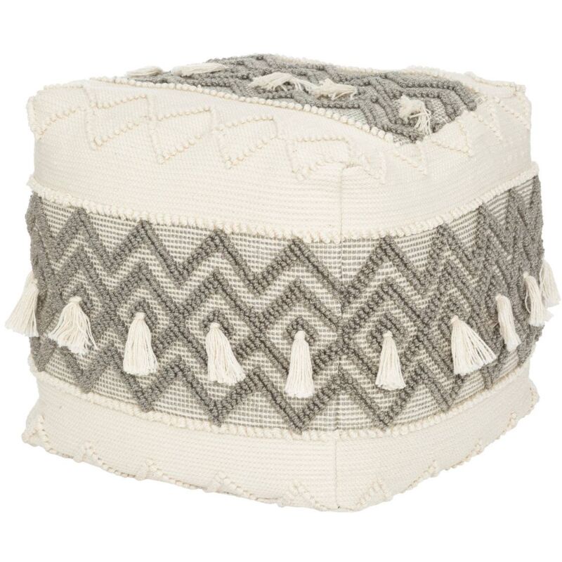 Pouf Row coton recyclé gris ardoise Atmosphera créateur d'intérieur