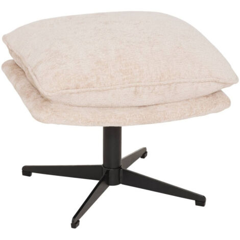 Atmosphera – Repose-pieds Stelan argile 44 cm – Coussin d'assise rembourré – Charge max 110 kg – Pivotant pour confort optimal