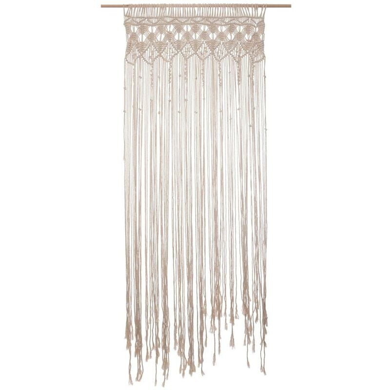 Rideau fil Macramé blanc ivoire 90x200cm Atmosphera créateur d'intérieur
