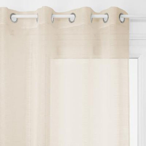 Atmosphera – Rideau voilage uni lin 140x240cm – 8 œillets – Élégant pour décoration intérieure – Conçu pour fenêtres classiques