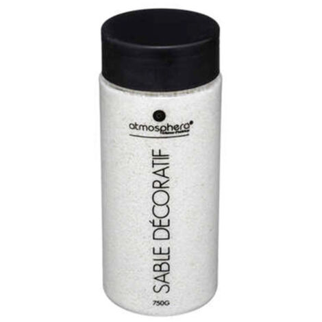 Atmosphera – Sable décoratif blanc 750g – Sable fin pour créations artistiques – Idéal pour embellir vos projets – Tube pratique