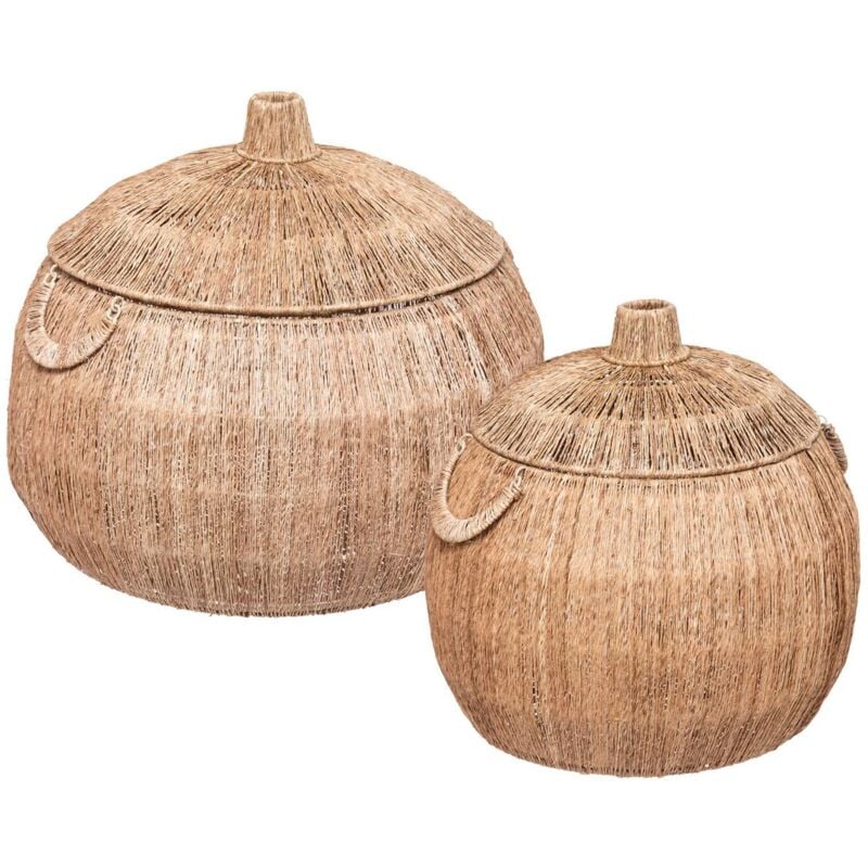 Set de 2 paniers ronds Balaya jute D44 54cm Atmosphera créateur d'intérieur