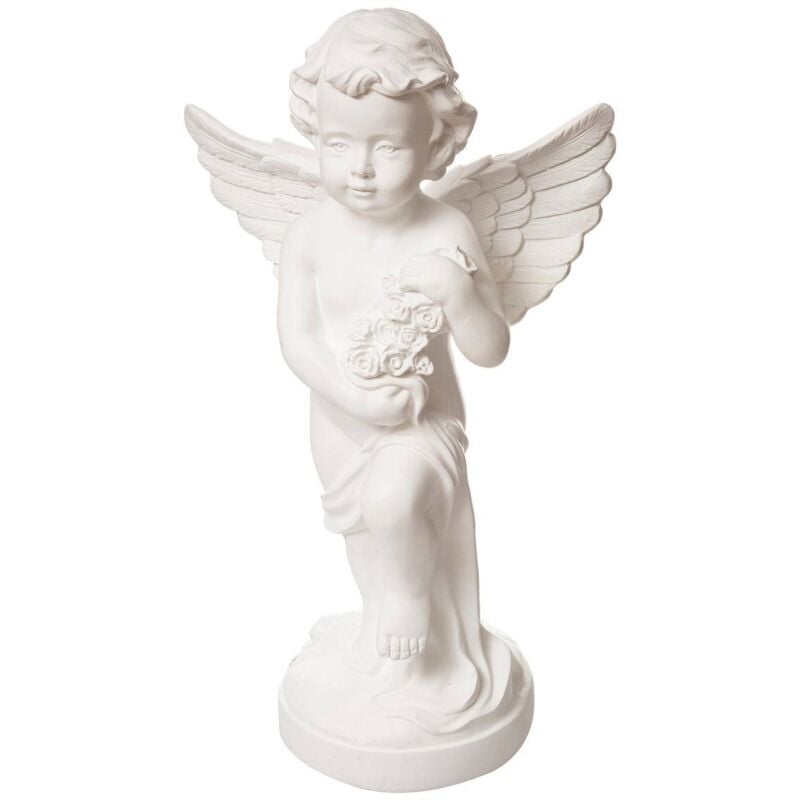 Atmosphera - Statuette angel Solange blanc 70cm créateur d'intérieur