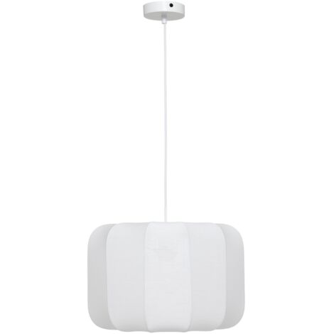 Atmosphera – Suspension lumineuse 37 cm en coton et acier – Hauteur ajustable – Douille E27 jusqu'à 60W – Pour salon et chambre