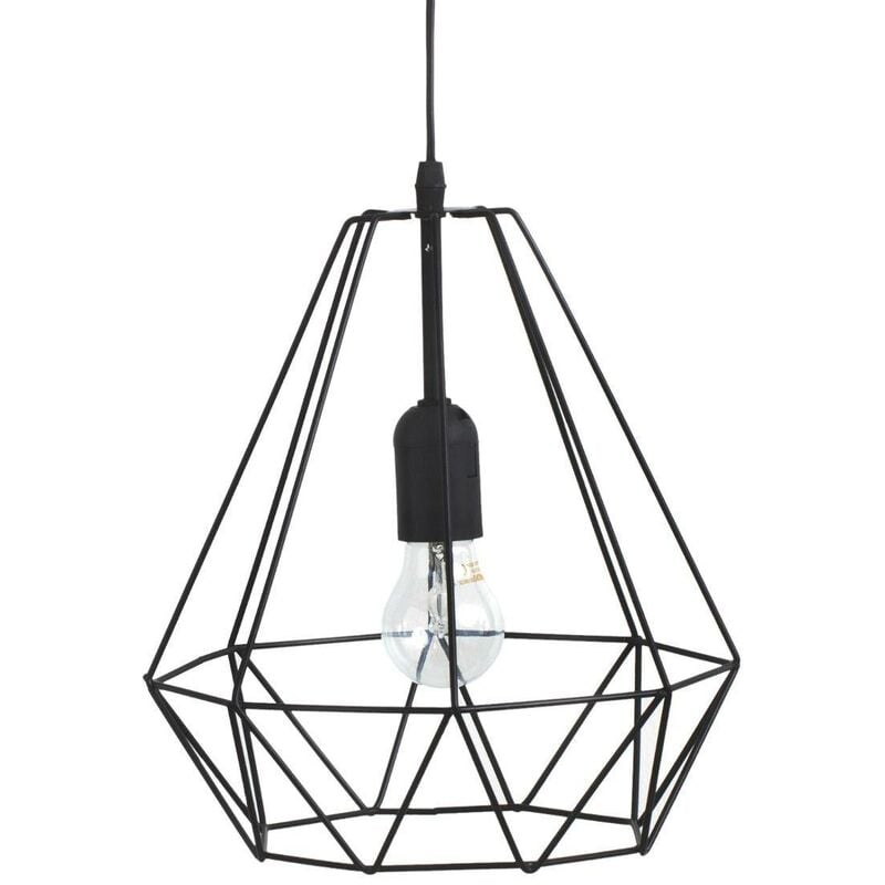 Atmosphera - Suspension filaire Drim métal noir D25cm créateur d'intérieur