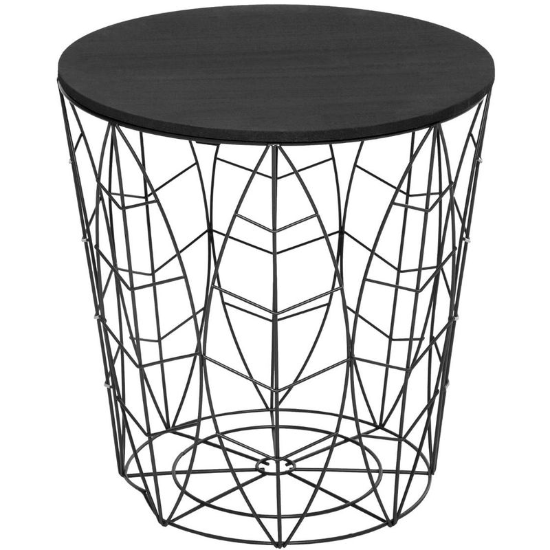 Atmosphera - Table d appoint Kumi noir D40cm créateur d'intérieur - Noir