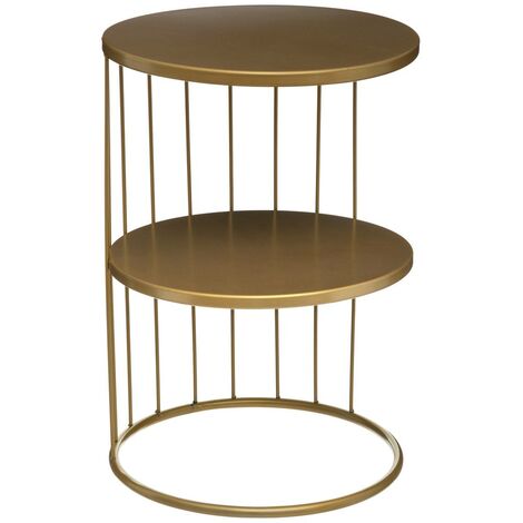 Atmosphera – Table à café Kobu – Métal doré – Dimensions 36x36x52 cm – Charge max 15 kg – Design élégant pour petits espaces