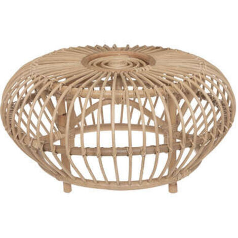 Atmosphera – Table basse en rotin naturel D74cm – Design élégant – Convient pour petits espaces – Livrée montée prête à l'emploi
