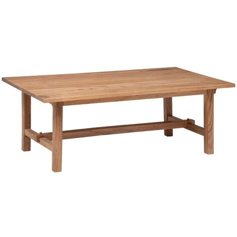 Atmosphera – Table basse fixe en bois d'acacia 110x60cm – Piètement rectangulaire – Style ethnique chic – Pour intérieur naturel
