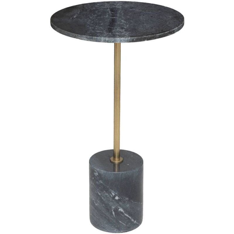 Table d appoint Ilian marbre gris D35cm Atmosphera créateur d'intérieur