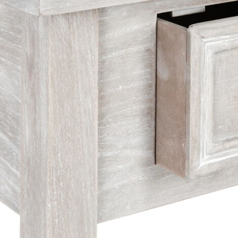 Atmosphera – Table de chevet 1 tiroir – Panneau de fibres de bois – Dimensions L. 45 x P. 30 x H. 67 cm – Style cottage anglais