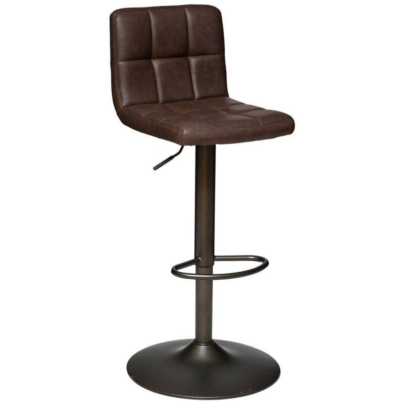 Atmosphera - Chaise de bar ajustable Delek marron tonka créateur d'intérieur