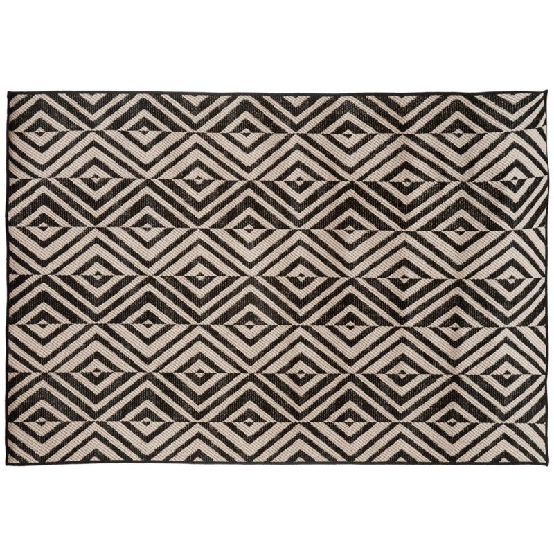 Atmosphera - Tapis intérieur extérieur noir et blanc 120x160cm créateur d'intérieur