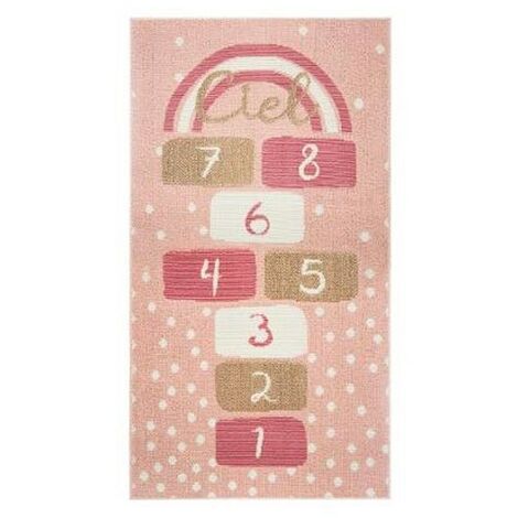 Tapis de chambre Marelle Fille Rose