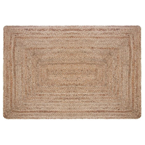 Atmosphera – Tapis kilim en jute 60x90cm naturel – Tissage traditionnel – Écologique et durable – Idéal pour décoration intérieure