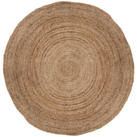 Atmosphera – Tapis rond en jute naturel D 120 cm – Épaisseur 0,5 cm – Poids 2,4 kg – Pour décoration intérieure chaleureuse