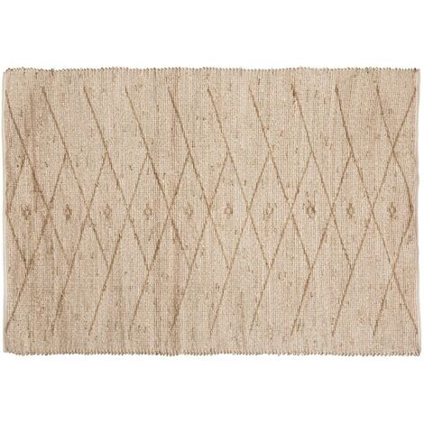 Atmosphera – Tapis shaggy beige 170 x 120 cm – Motif vue sur la mer – Tapis doux et confortable pour salon – Idéal pour décoration intérieure