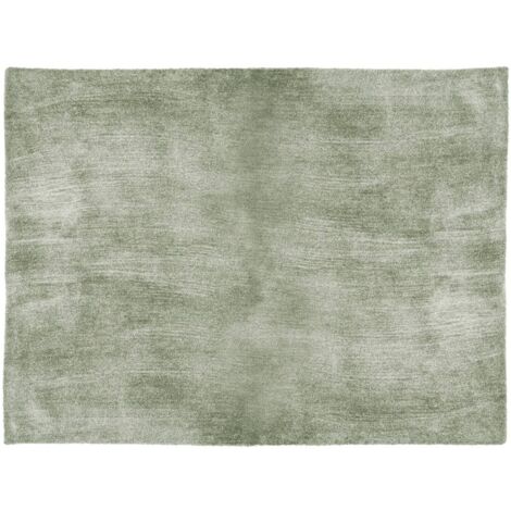 Atmosphera – Tapis shaggy vert kaki 120 x 170 cm – Polyester lavable en machine – Découpe facile pour espaces variés – Ambiance moderne