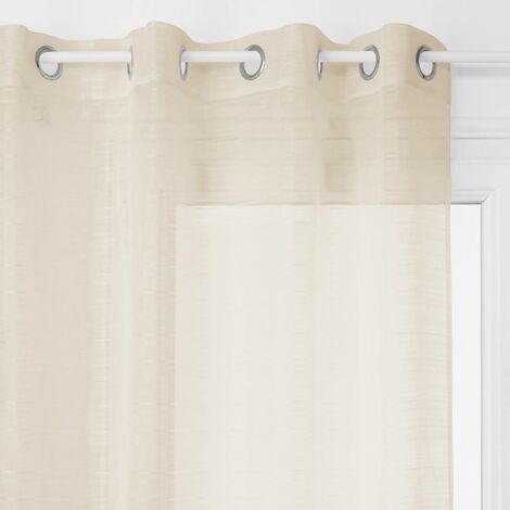 Atmosphera – Tapis velato beige 140x240cm – 100% polyester – 8 œillets – Compatible avec tringles standards – Pour salons et bureaux