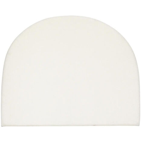 Atmosphera – Tête de lit en tissu bouclette 163cm – Design arrondi – Bois contreplaqué – Couleur ivoire – 10,6 kg